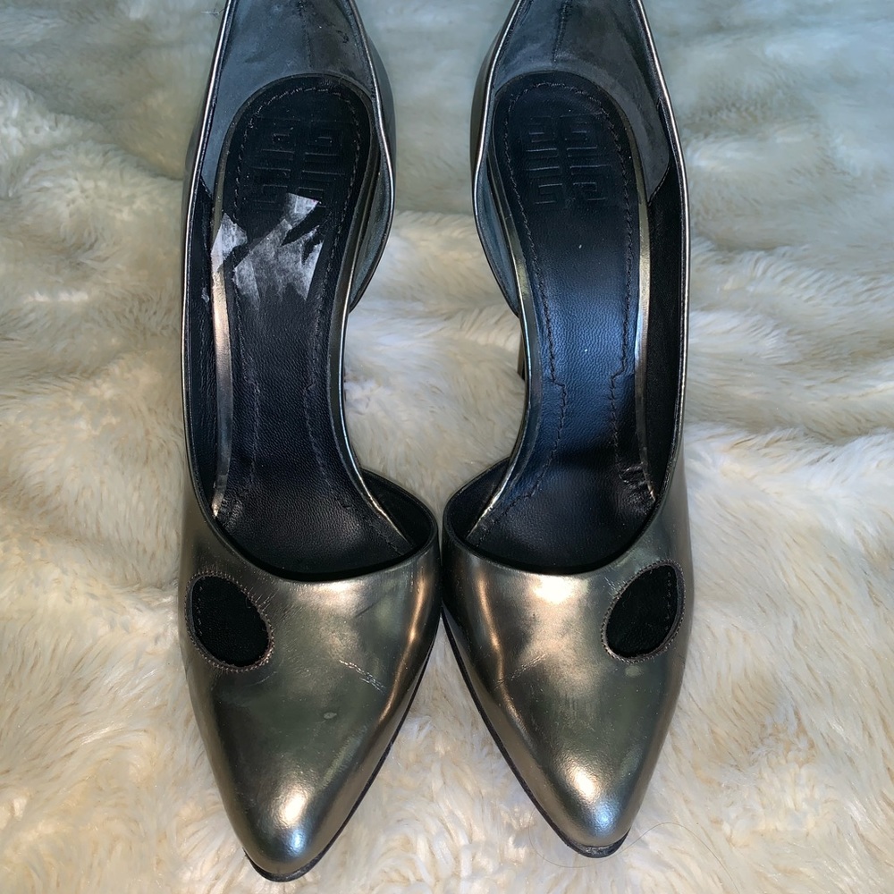 GIVENCHY black/silver metallic heels - size 38
